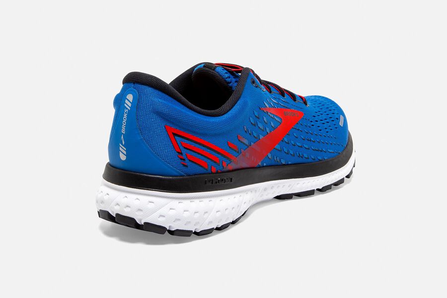 Ghost 13 Road Brooks Running Shoes NZ Mens - Blue/Red/White - FJQWIR-860